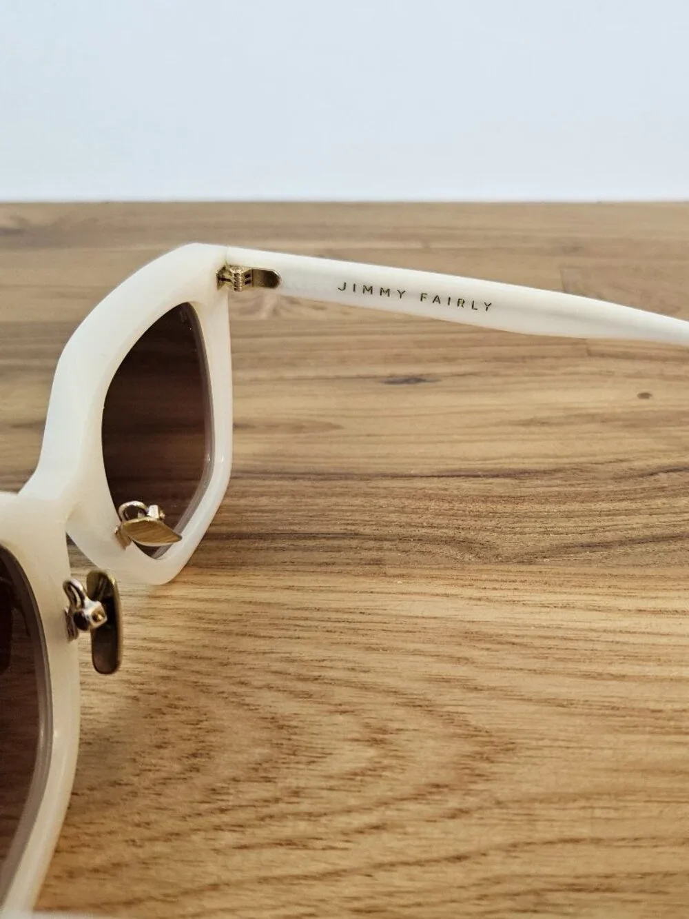 Jimmy Fairly The Wind Polarized Sunglasses, Cream, $148 Retail